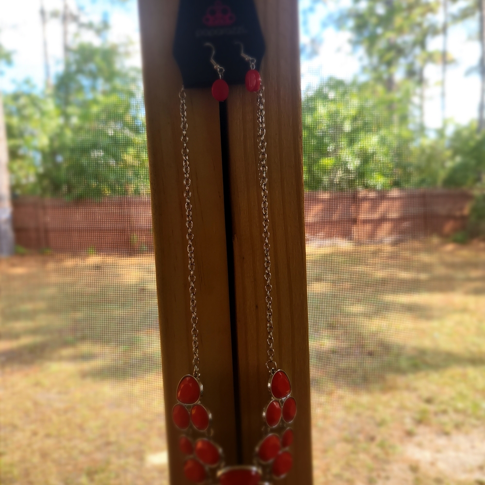 Elegant Red Jewelry Set
